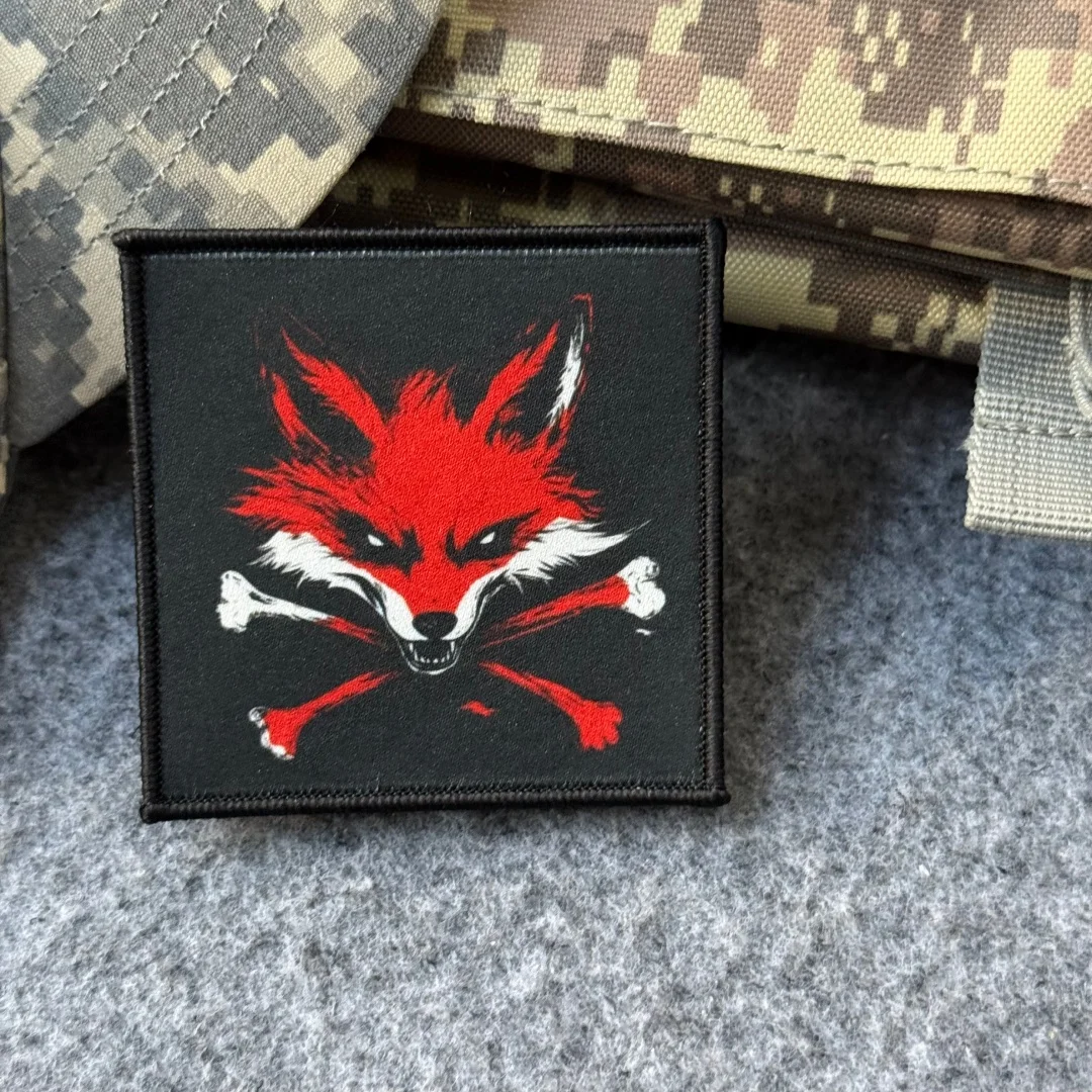 Chevron Fox Morale – parche táctico con velcro impreso - imagen 5