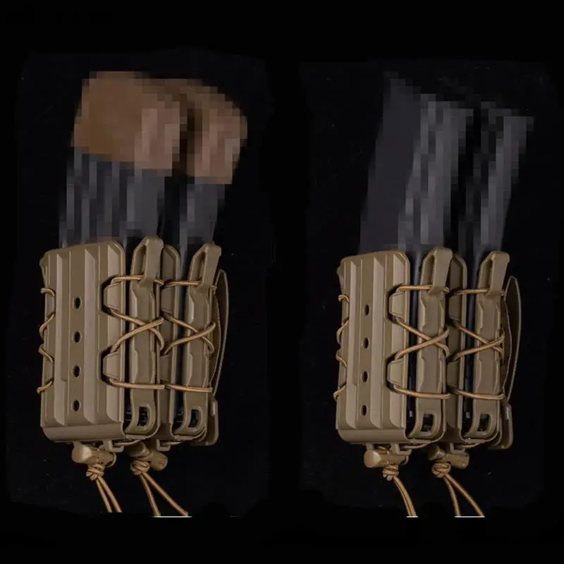 Bolsa de cargador doble/individual de 5,56mm para M4, AR15, AK 47, Molle, Accesorio militar de caza
