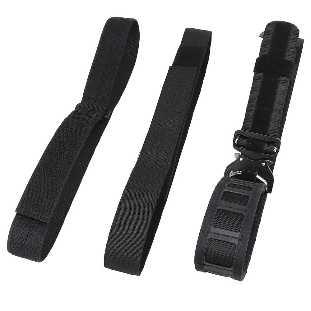 Cinturón de combate de 1,5 pulgadas para caza, de liberación rápida hebilla de Metal, cinturones MOLLE de 3 capas, accesorios de equipo táctico de tiro Airsoft - imagen 5