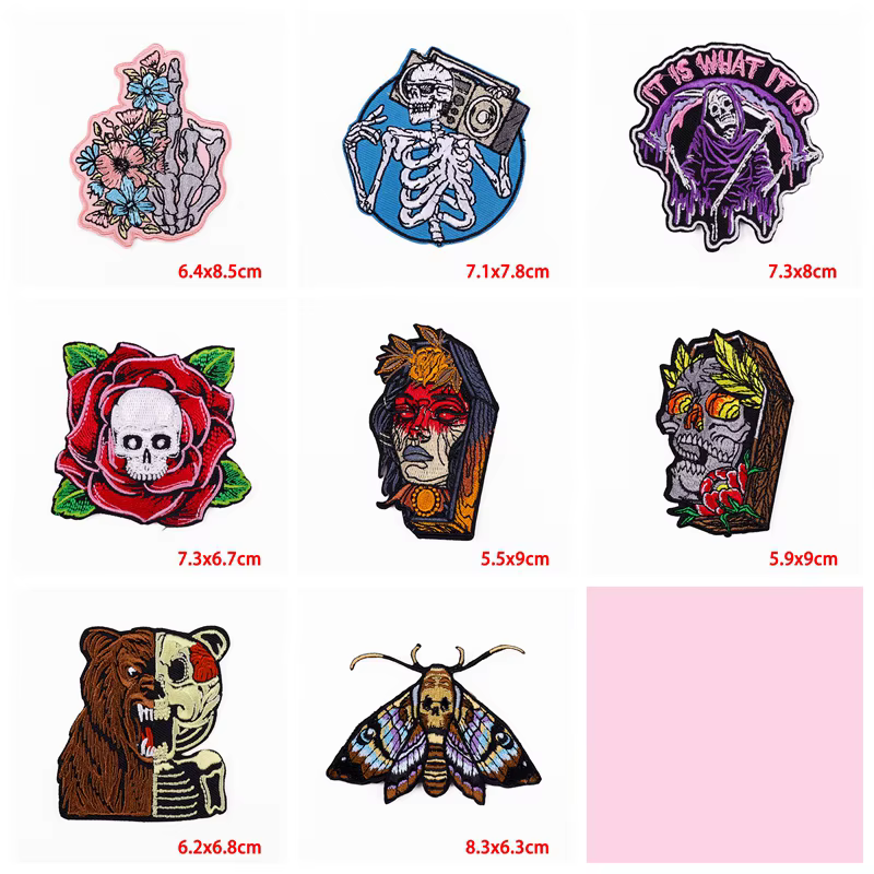 Parches termoadhesivos bordados mariposa – Estilo punk para ropa - imagen 4