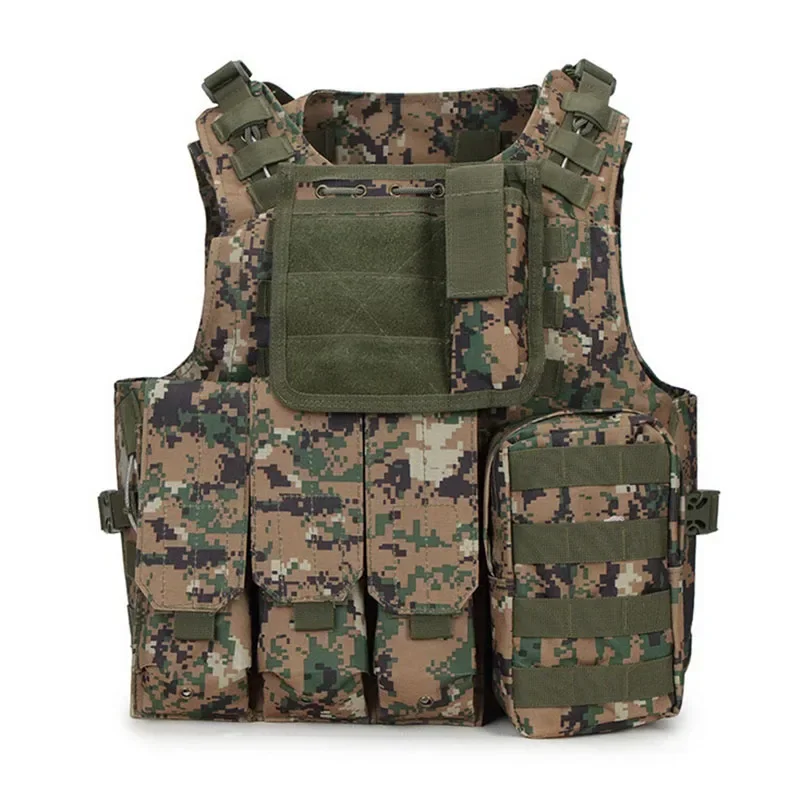 Chaleco táctico militar de asalto Molle, chaleco de combate, chalecos de camuflaje para caza, ropa para exteriores, equipo Airsoft - imagen 4