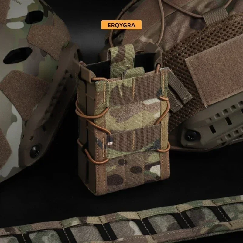 ERQYGRA-bolsa táctica para caza, tipo tigre, doble revista, sistema Molle, accesorios de Paintball, riñonera de tiro, funda deportiva - imagen 5