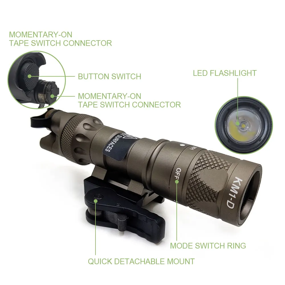 Linterna táctica Weapon M323V 500 lúmenes LED blanco SOTAC - imagen 3