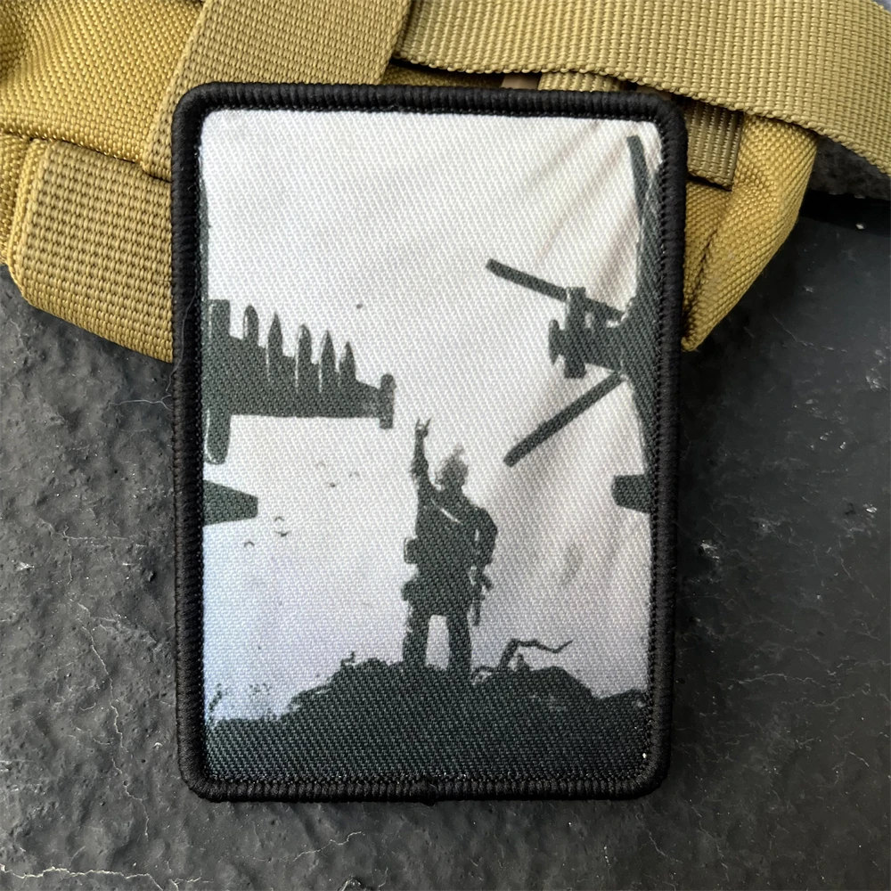 Parche de insignia de moral de piloto táctico, brazalete militar, emblema del ejército, parches de gancho y bucle impresos para pegatina de mochila - imagen 2