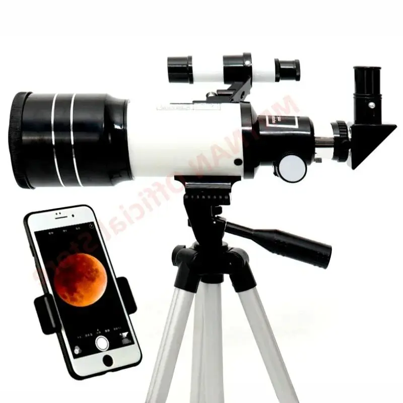 Telescopio astronómico profesional F30070, Monocular con Zoom de 150 veces, visión nocturna HD, observación de estrellas y luna
