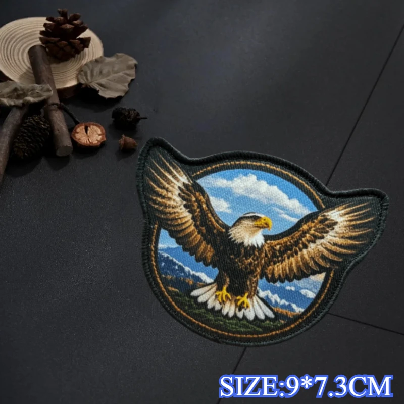 Parche con estampado de animales, soldado militar, insignia de moral táctica, gancho y bucle, pegatina para mochila, parches decorativos para ropa - imagen 4