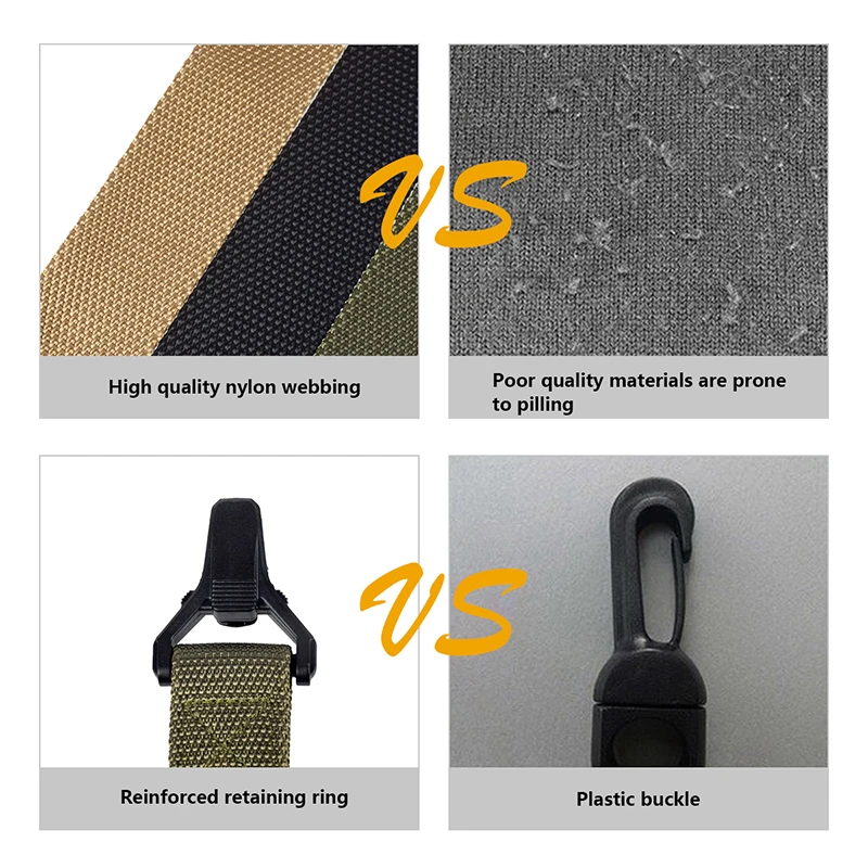 Táctico MS3 1 2 puntos Rifle Sling giratorio RSA Paraclip caza perfil bajo Clips de Metal montaje correa de pistola de carabina en AR15 HK416 - imagen 4