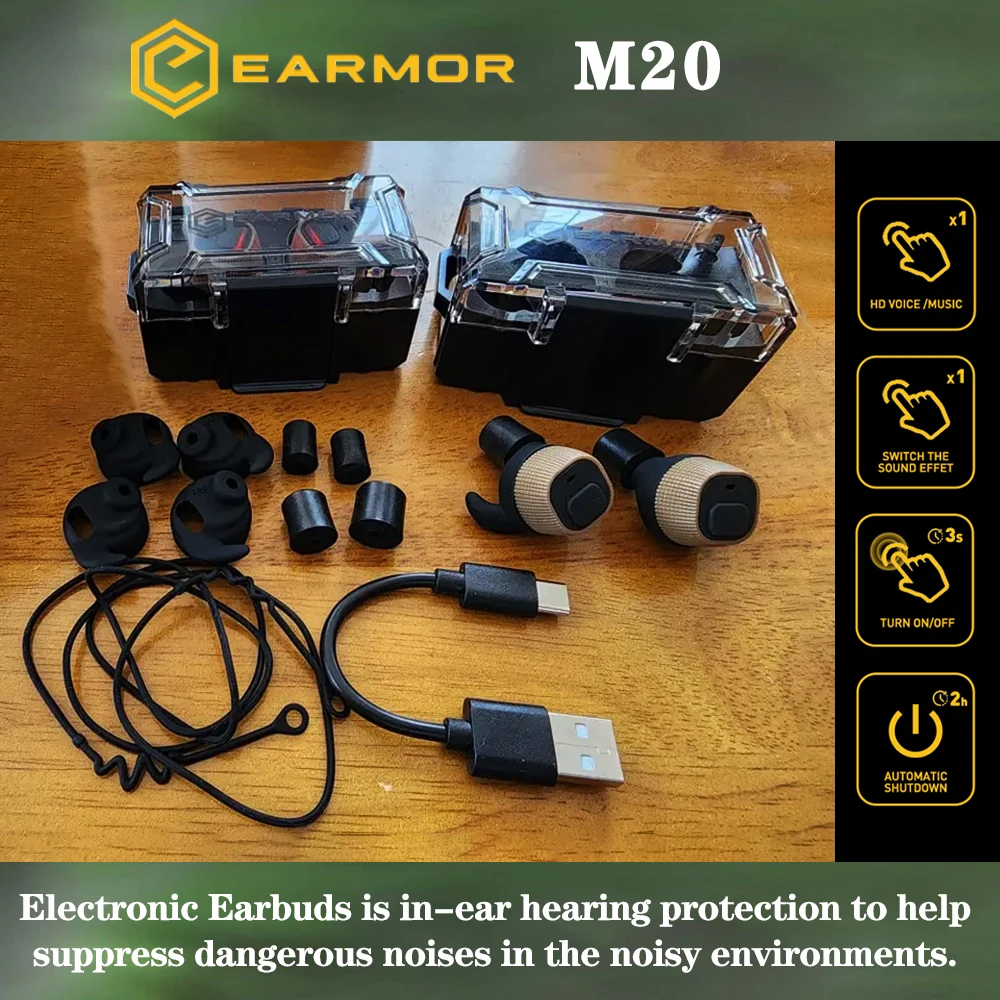 Auriculares electrónicos antirruido EARMOR M20 para tiro IPX-4 - imagen 4