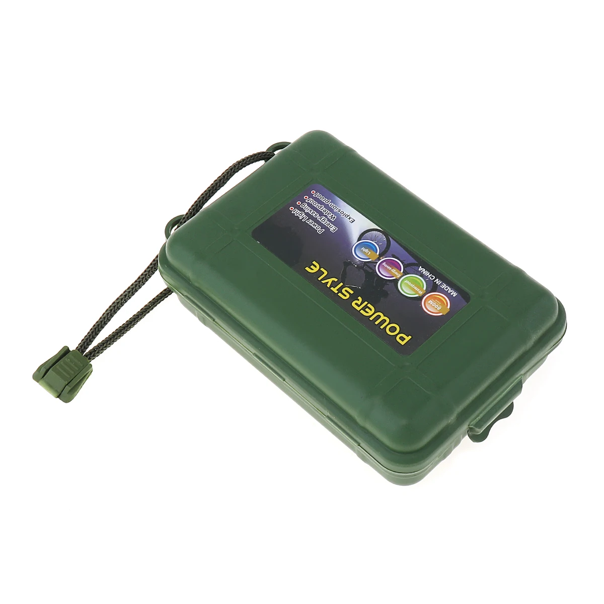 Caja de almacenamiento de plástico verde para linterna, caja Universal impermeable anticaída, cargador de batería, herramientas, 130x80x35mm - imagen 3