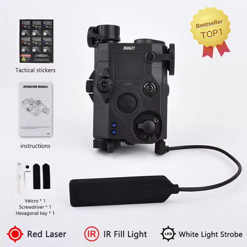 PEQ-15 láser rojo/verde LED blanco airsoft - imagen 4
