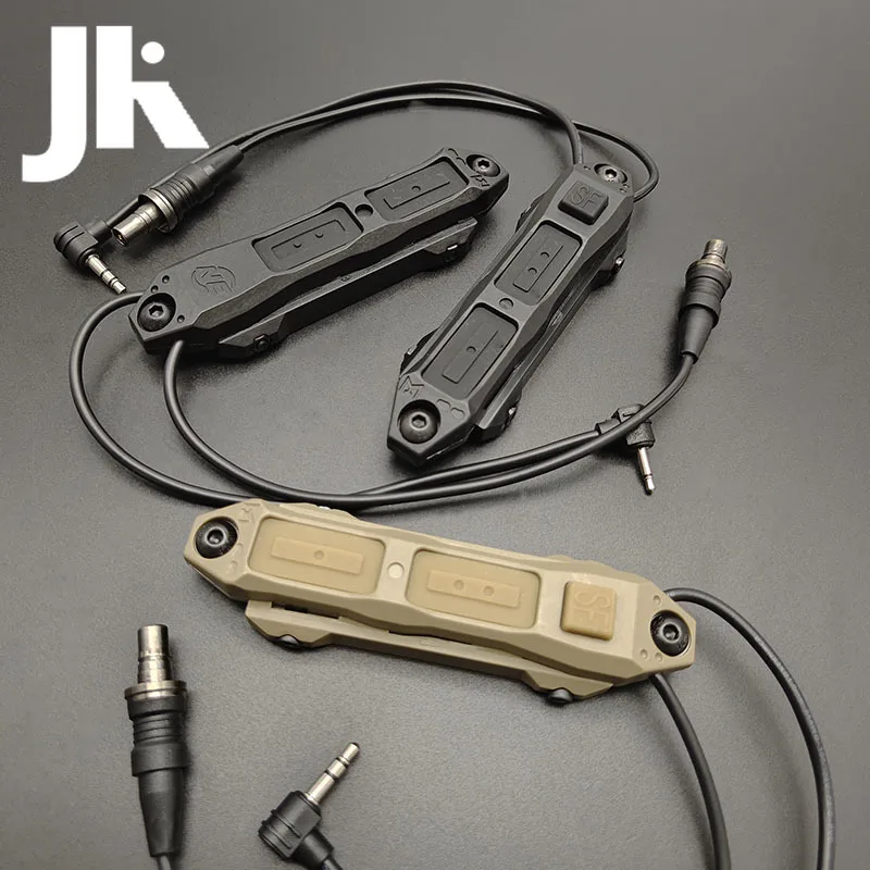 Botón de presión táctico SF/2,5/3,5 interruptor remoto de doble función PEQ-15 NGAL DBAL-A2 M600 M300 Airsoft Scout piezas de luz para 20MM - imagen 3