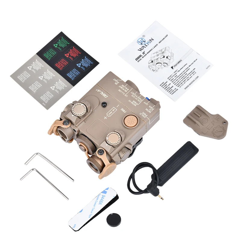 DBAL-A2 WADSN Airsoft punto rojo verde azul indicador IR Ray blanco LED linterna estroboscópica arma ajuste 20mm carril láser de caza - imagen 5