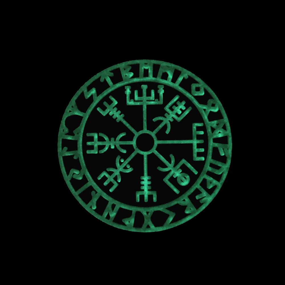 Insignia táctica Insignia Runaven Odin Logo PVC que brilla en la oscuridad brazalete moral mochila parches para ropa - imagen 4