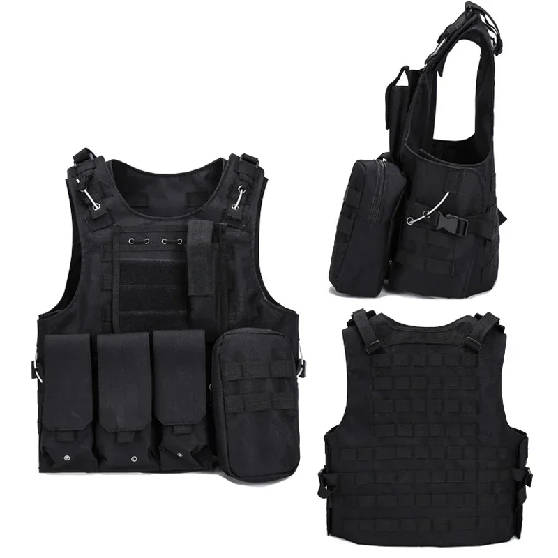 Chaleco táctico Oxford 600D para hombre, chaleco militar de caza, chaleco Molle Airsoft para batalla de campo, chaleco portador de placa de asalto de combate CS - imagen 3
