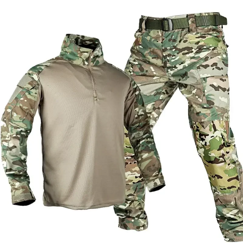 Conjunto táctico G3 para exteriores para hombre, traje de entrenamiento de caza de camuflaje, secado rápido, manga larga, informal, conjunto de dos piezas a juego de colores - imagen 4