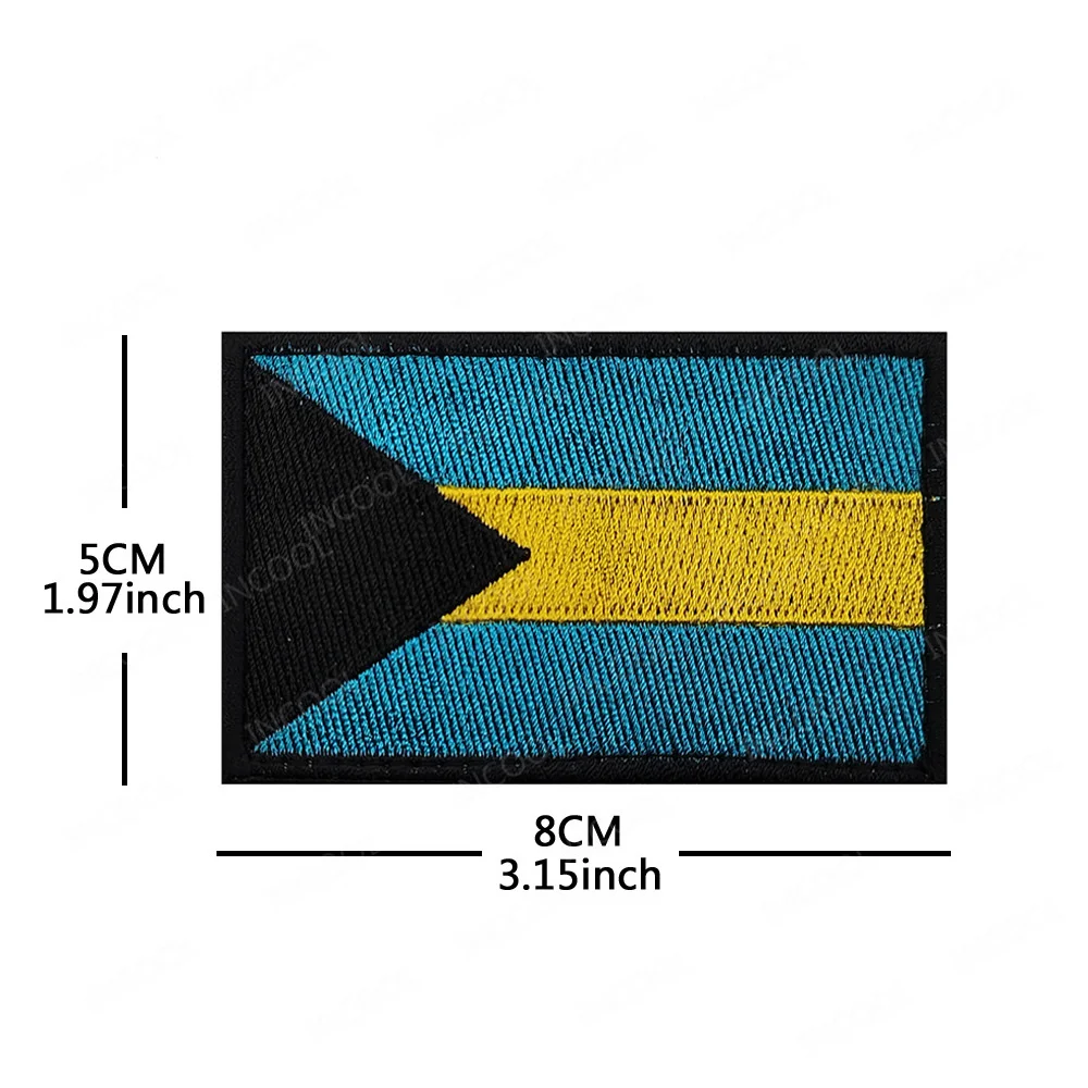 Parches bordados de banderas nacionales, insignias de brazalete táctico American Suriname Venezuela Belize Bahamas Bolivia Haití Perú Jamaica - imagen 4