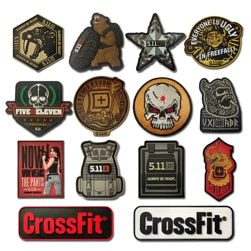 Etiquetas de nombres CrossFit 3D pvc 511 parche bordado apliques etiqueta de costura Punk Biker ropa pegatinas accesorios de ropa insignia - imagen 2