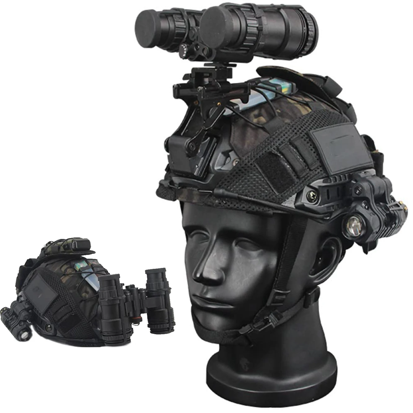 Conjuntos de cascos tácticos Airsoft para exteriores, casco rápido de Paintball PJ con cubierta para casco, modelo de visión nocturna, casco protector modelo NVG