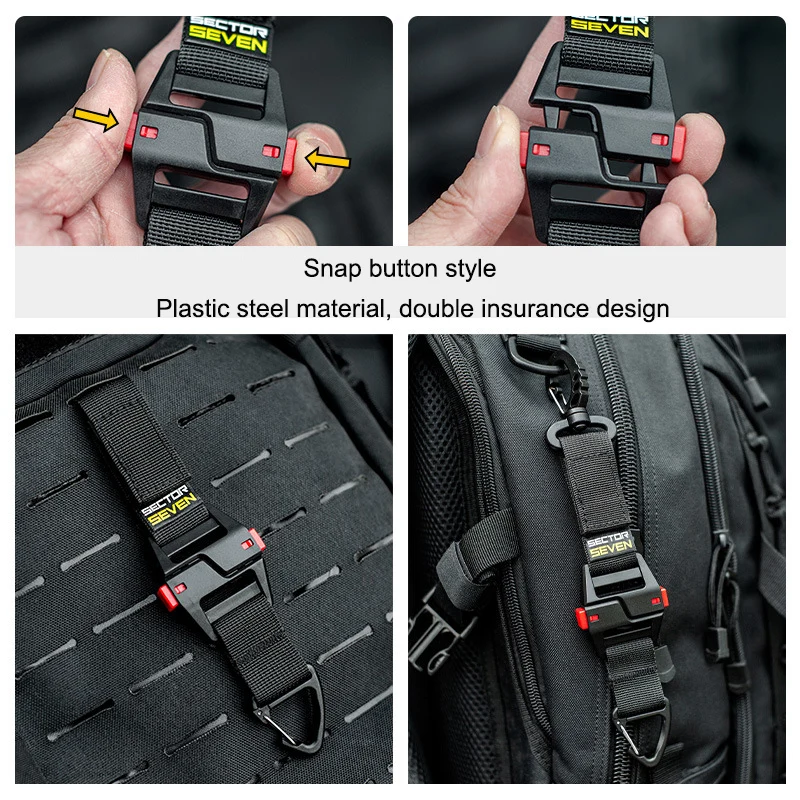 Hebilla táctica de liberación rápida, Clip de correas Molle multiusos, hebilla para llavero, faja para exteriores, cinturón, accesorios para chaleco de caza - imagen 3