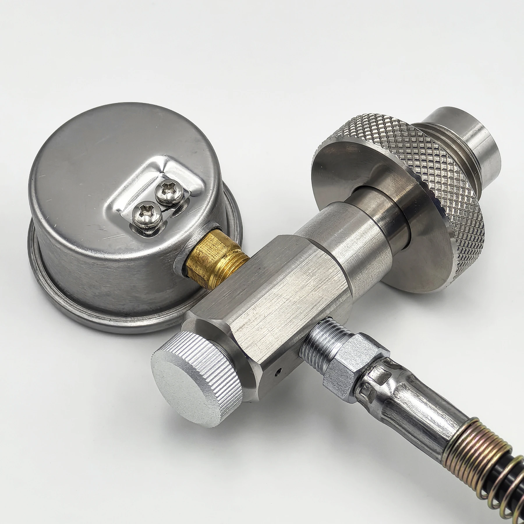 Estación de llenado de aire de alta presión G5/8, conector de llenado de repuesto, válvula adaptadora DIN, tanque grande a botella cilíndrica pequeña de acero inoxidable - imagen 2