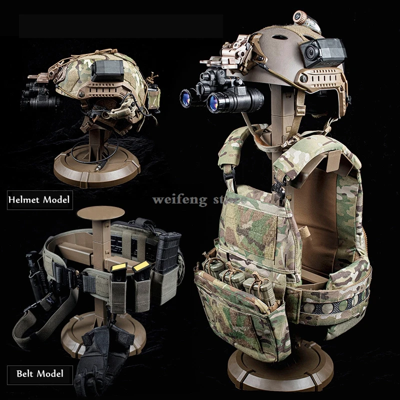 Soporte de exhibición de equipo táctico, chaleco militar para casco, soporte de placa de armadura corporal, cinturón de cintura, soporte de placa de exhibición, 30kg - imagen 4