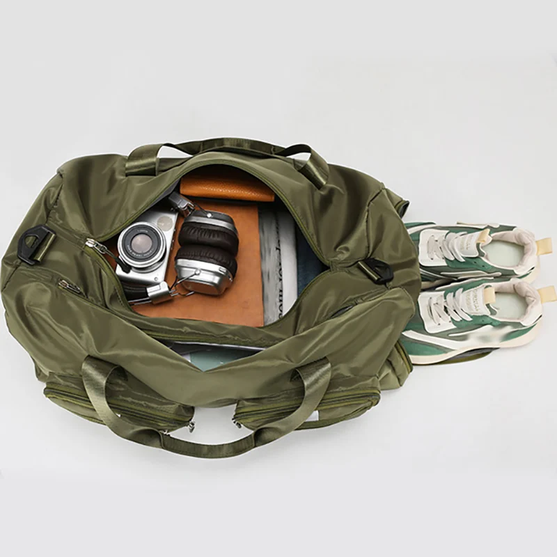 Bolso de viaje deportivo de lona grande con compartimento zapatos - imagen 3