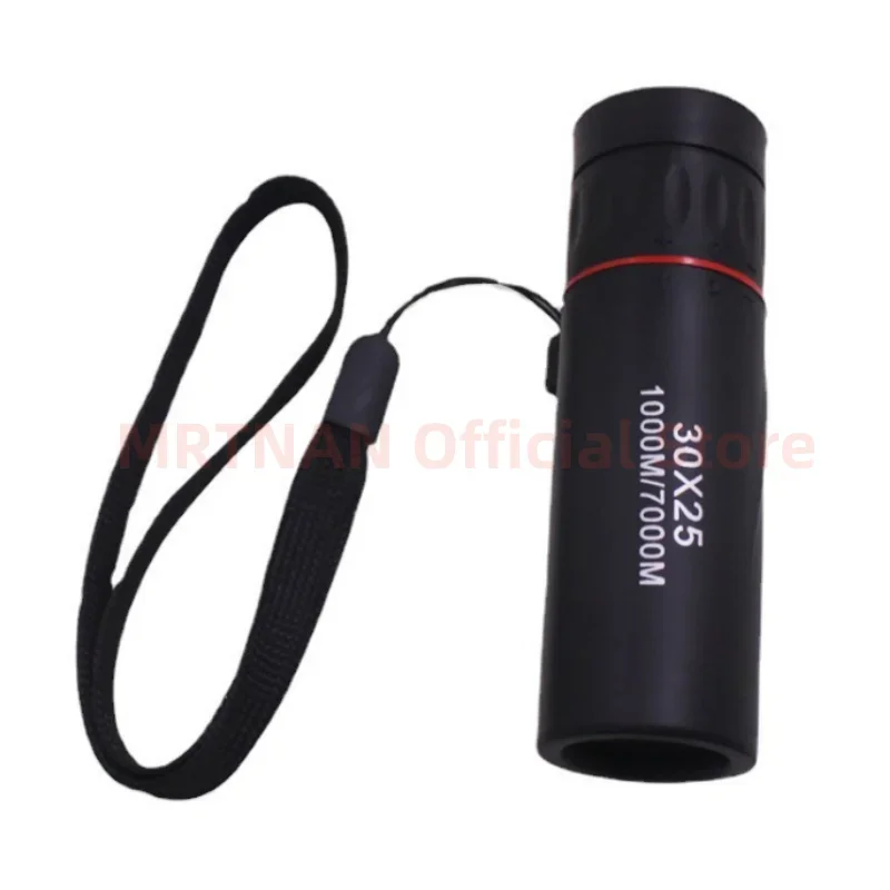 Telescopio Monocular con Zoom óptico de 30X25, 60/100X25, Visión de campo, película roja para caza, HD, longitud Focal ajustable, 8X