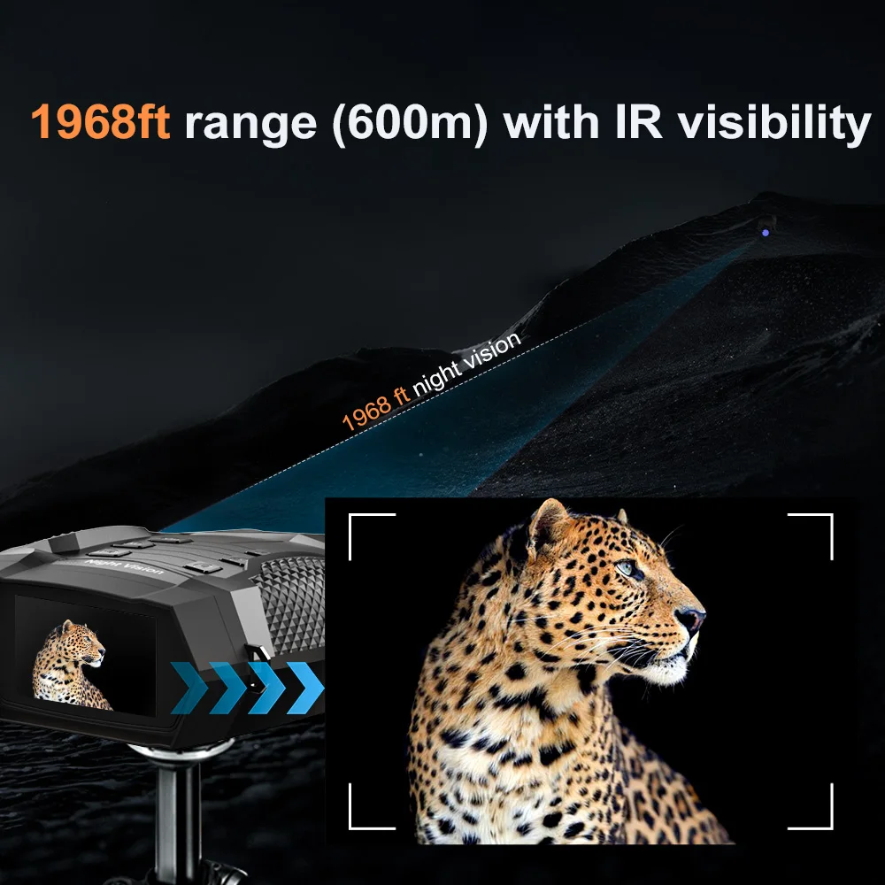 Gafas con Zoom Digital Z525 Pro 8X, pantalla HD de 3 pulgadas, binoculares de tubo de visión nocturna a todo Color con batería de litio de 5000mAh - imagen 5