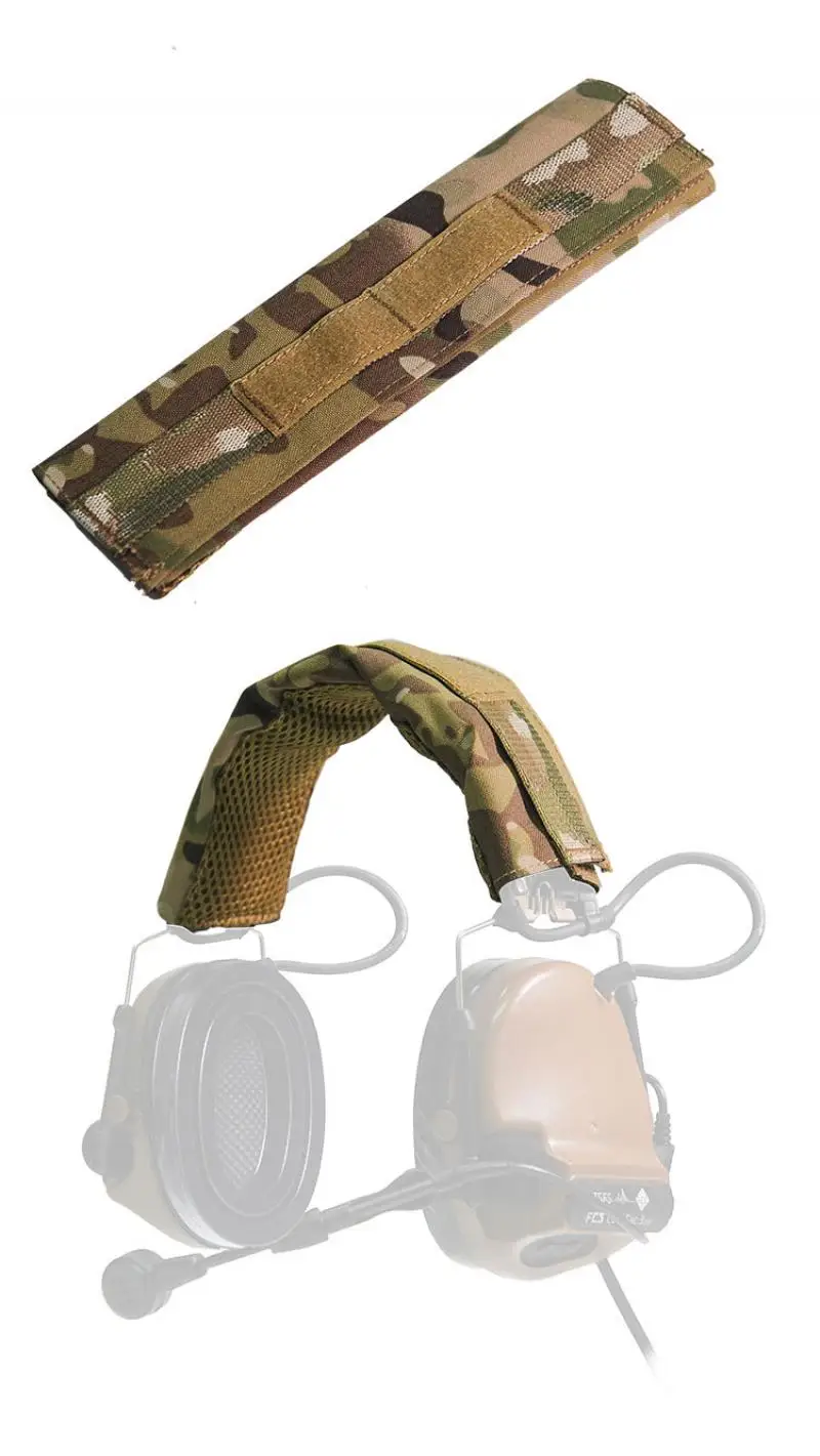FCS-TACTICAL-juego de auriculares tácticos Comtac3 C3, orejeras de tiro con cubierta de cabeza de oreja de gato de camuflaje, accesorios de caza Airsoft - imagen 5
