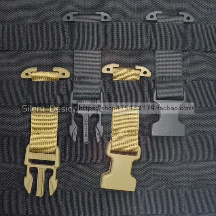 Accesorios tácticos multifuncionales para sistema Molle, correa de correas, hebilla Molle en forma de T, hebilla de conexión de expansión