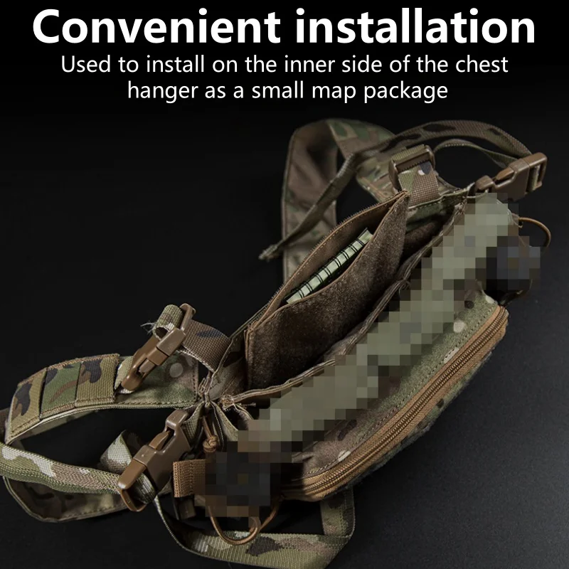 Bolsa de almacenamiento para exteriores con gancho y bucle, capa intermedia de cinta de terciopelo para almacenar equipos al aire libre, ordenadores portátiles, mapas, bolsa de almacenamiento de artículos finos - imagen 4