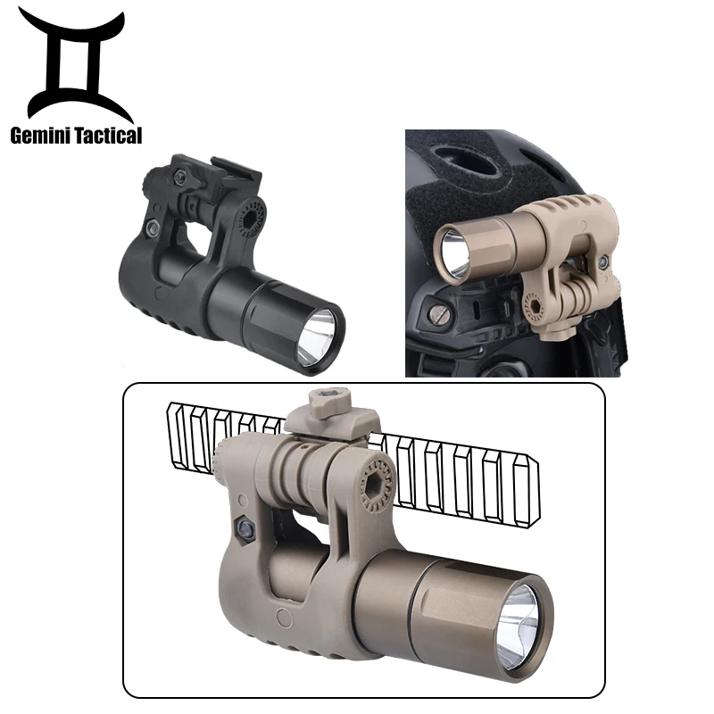 Linterna táctica MCH de 1000 lúmenes, Mini foco de mano, luz de explorador de caza, Wadsn Mch, linterna LED defensiva compatible con riel de 20MM - imagen 2