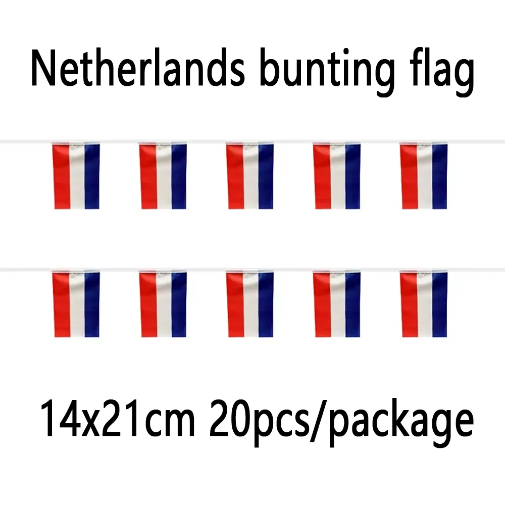 SKY FLAG 14x21cm Banderines de Países Bajos para decoración de fiestas y festivales ()