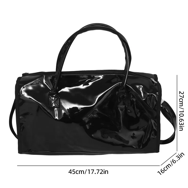 Bolsa transparente de PVC de Color caramelo, bolso de Fitness de gran capacidad, almacenamiento de moda portátil, bolso cruzado para natación, impermeable - imagen 3