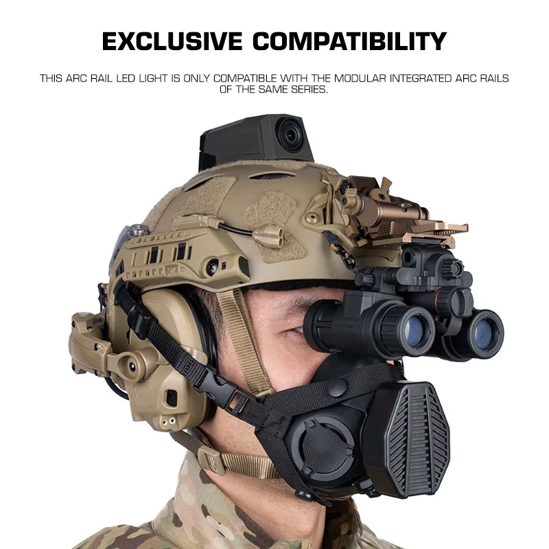 Riel de arco Modular táctico, luz LED roja/IR, accesorios para casco, luces frontales, equipo de pesca Airsoft para caza - imagen 4