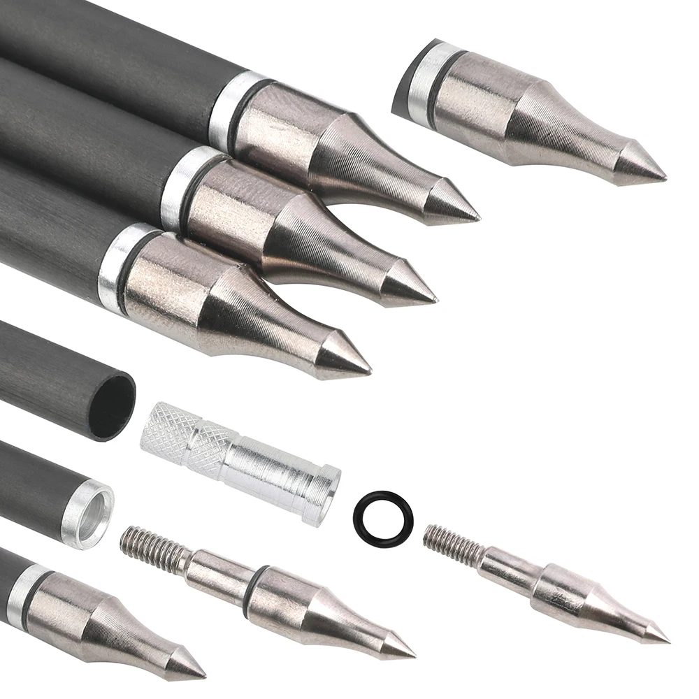 Flecha de carbono puro para columna vertebral, 6/12 Uds., 300 ID, 6,2mm, 100gr, inserto de punta de flecha, Nock, eje de 32 pulgadas para entrenamiento de arco, accesorios de caza - imagen 5