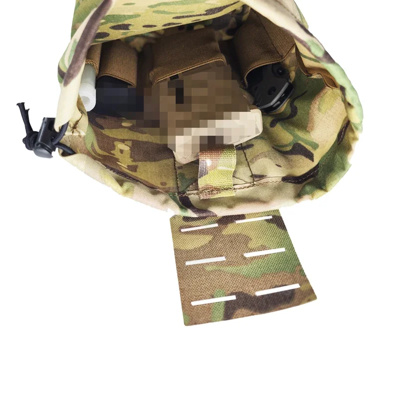 Bolsa plegable táctica Airsoft EDC Molle, bolsa plegable, equipo de caza, almacenamiento de reciclaje, bolsa de cintura Multicam 500D - imagen 5
