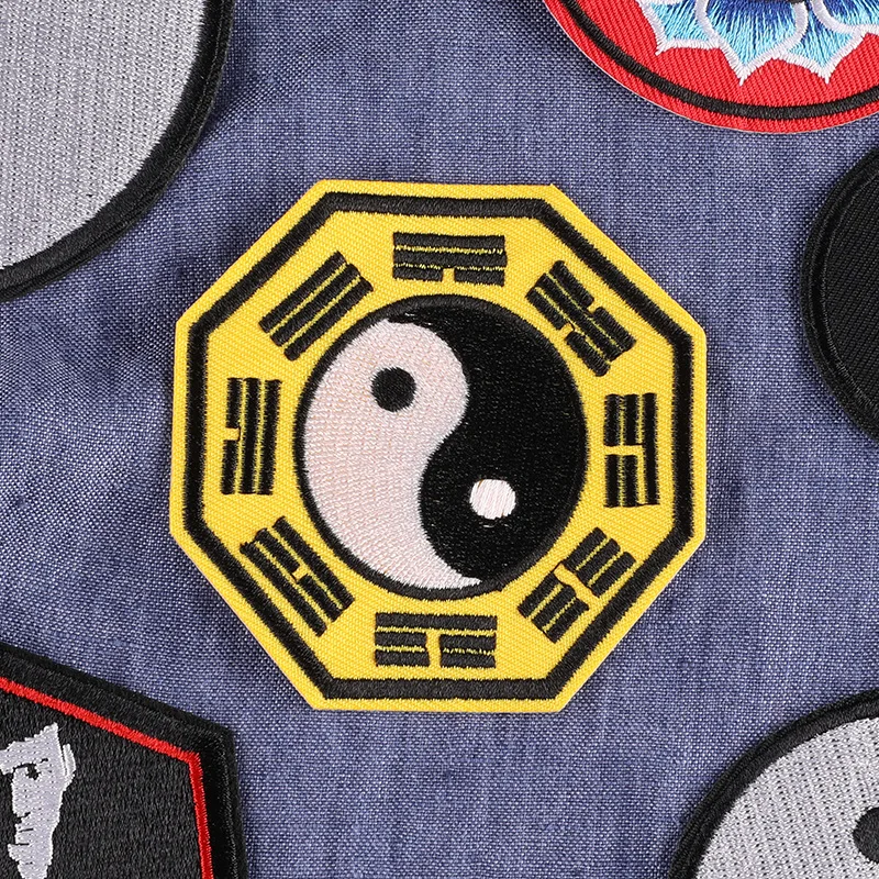 Parches chinos de Tai-Chi YIN-YANG, parches para planchar para chaqueta, insignia para ropa, accesorios de ropa bordados DIY - imagen 3