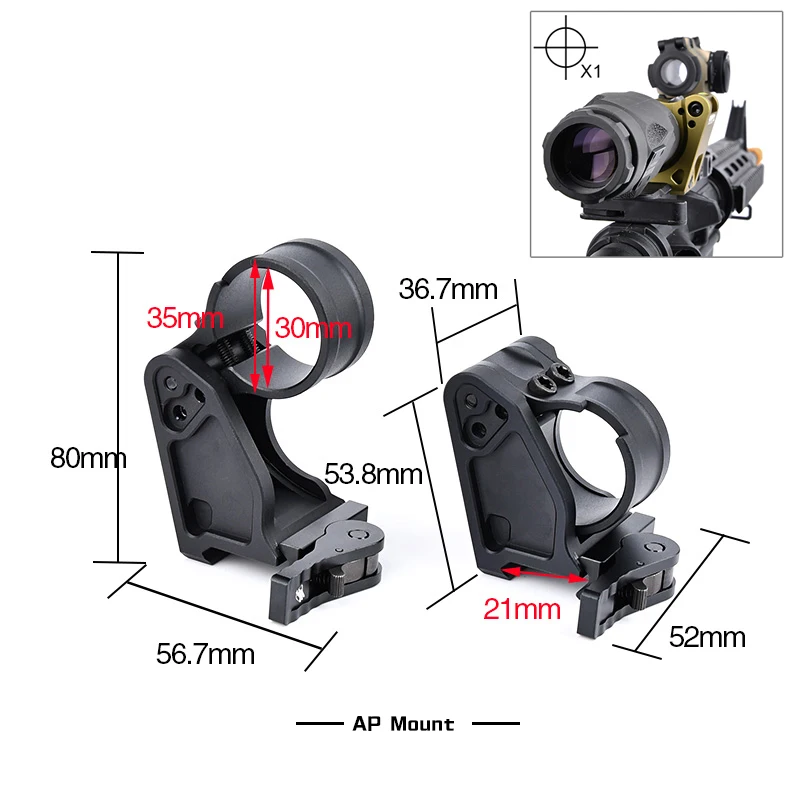 Soporte táctico de Metal Universal para Micro montaje Original H1 H2 T1 T2 CompM5 ROMOE 5 Rifle punto rojo Picatinny - imagen 2