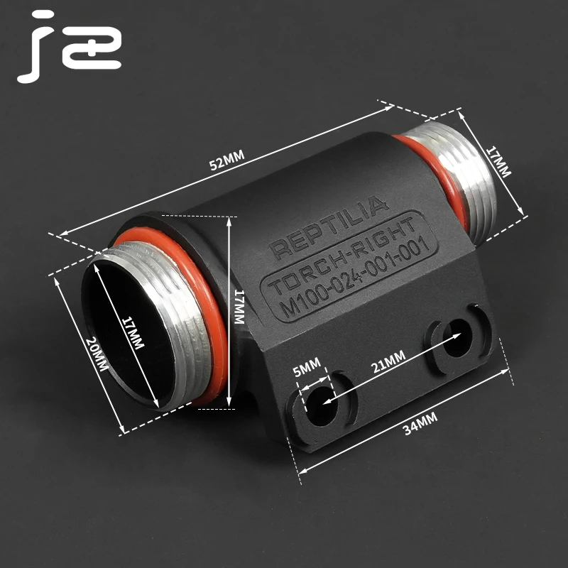 Soporte de cuerpo de luz táctica para linterna serie M300/M600, conjunto de aluminio con cuerpo de luz de batería 16340 para linterna de riel Mlok - imagen 5