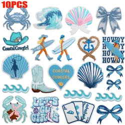 Parche bordado termoadhesivo surf vaquero – Decorativo para planchar