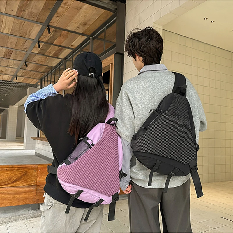 Bolsa de pecho para gimnasio deportivo, bandolera grande de almacenamiento, bolso de hombro para estudiantes, mochila para ordenador portátil, viaje, ciclismo, senderismo - imagen 4