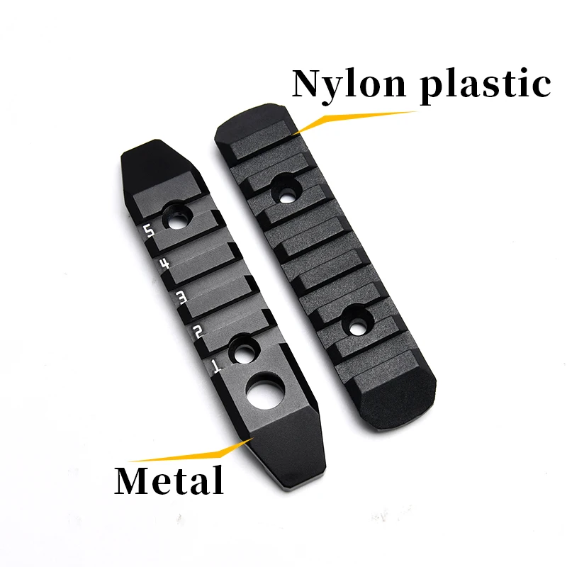 Segmento de riel táctico de Metal/Nylon de 20mm, M-LOK KEYMOD, riel Picatinny, accesorio mecanizado CNC para guardamanos Airsoft y MI - imagen 3