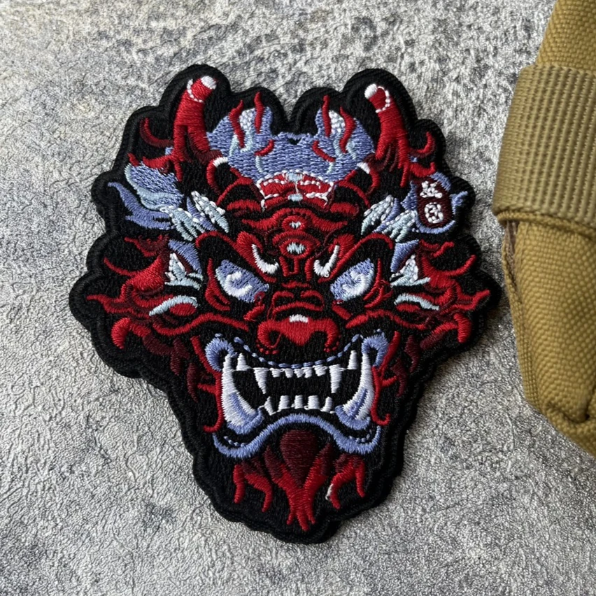 Parche Punk bordado de esqueleto, parches de gancho y bucle para ropa, emblemas tácticos, pegatina para mochila, brazalete de moral - imagen 3