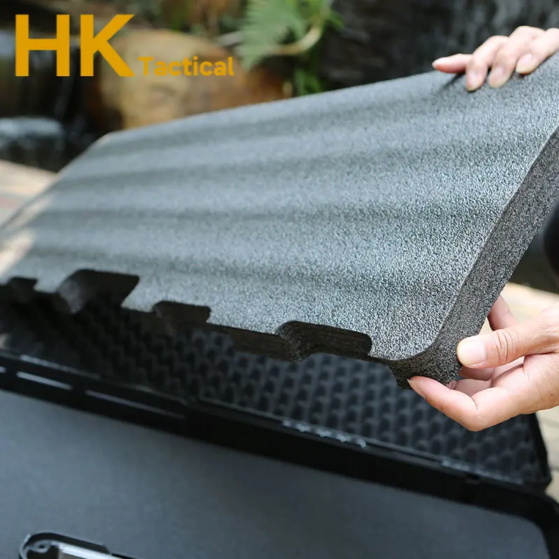Caja de Herramientas especial para armas al aire libre, resistente al desgaste en el interior con esponja estuche rígido, equipo impermeable a prueba de humedad, caja larga de plástico - imagen 5
