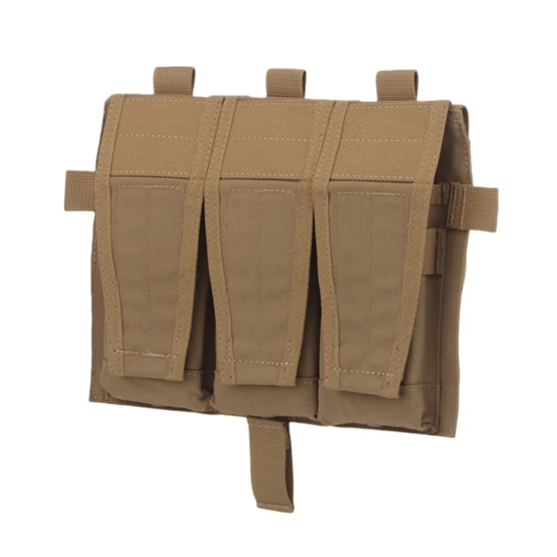 Panel de plataforma de pecho multimag: organizador MOLLE de tapa rápida para juegos de airsoft/survival y accesorios al aire libre (diseño de 3 ranuras)
