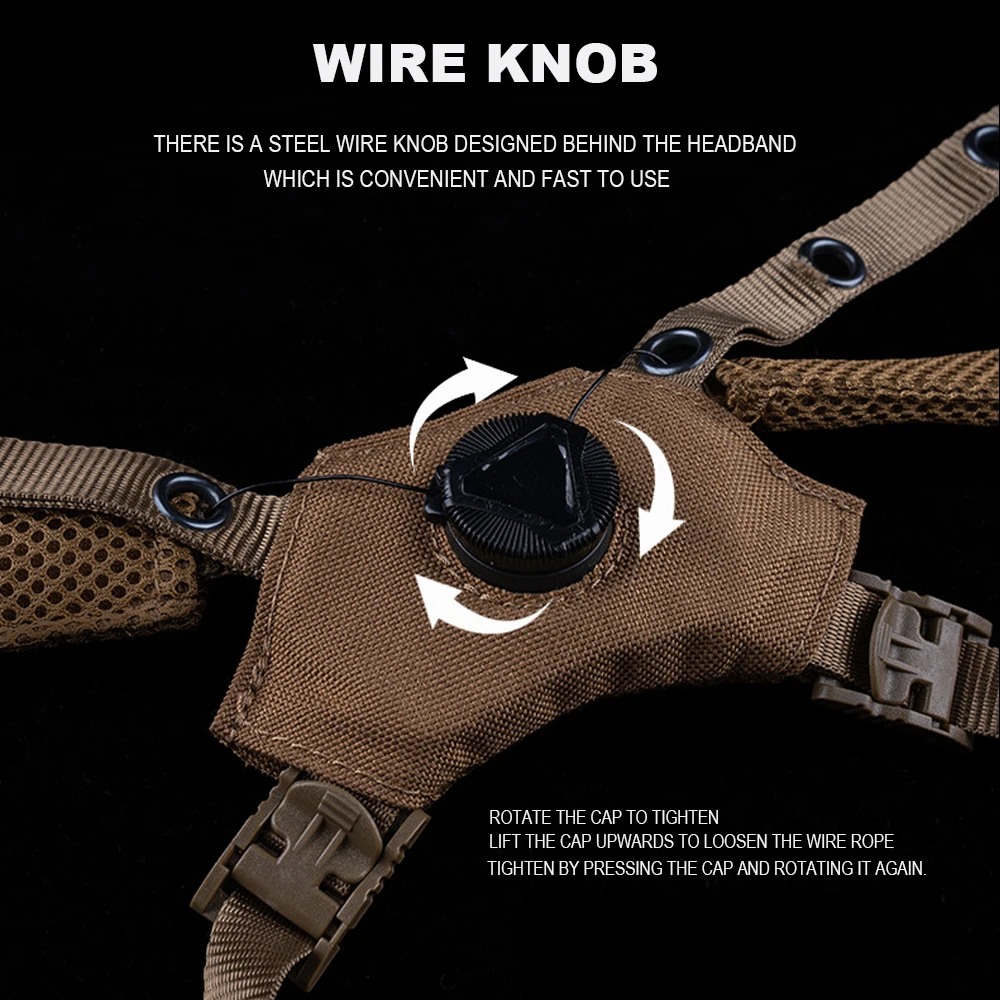 Wendy-sistema de suspensión para casco táctico, cordón ajustable, FAST MICH 2000 2001, accesorio para casco Airsoft de caza al aire libre - imagen 4
