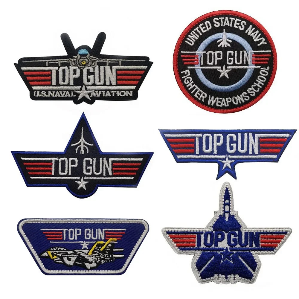 Top Gun Flight Test MAVERICK Ranger parche Tomcat Fighter School escuadrón académico insignia de gancho y bucle para chaqueta