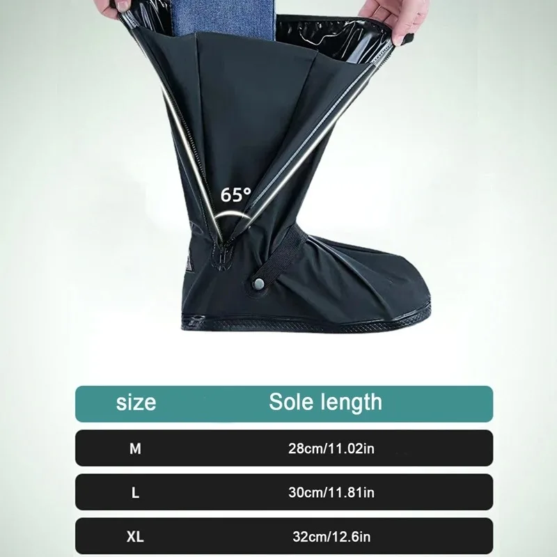 Nueva actualización, cubierta para zapatos para botas de lluvia, impermeable con Reflector, zapatos transparentes de alta calidad, cubiertas antipolvo, cubierta para lluvia para motocicleta y bicicleta, a prueba de nieve - imagen 5