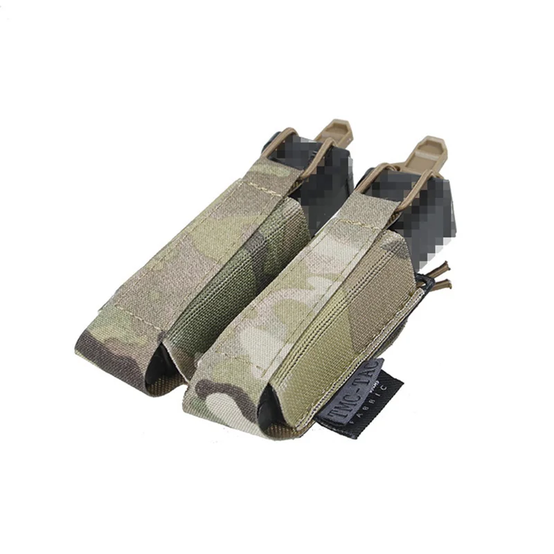 Bolsa con Clip de compartimento articulado doble, chaleco táctico de caza, bolsa de accesorios pequeños MOLLE - imagen 4